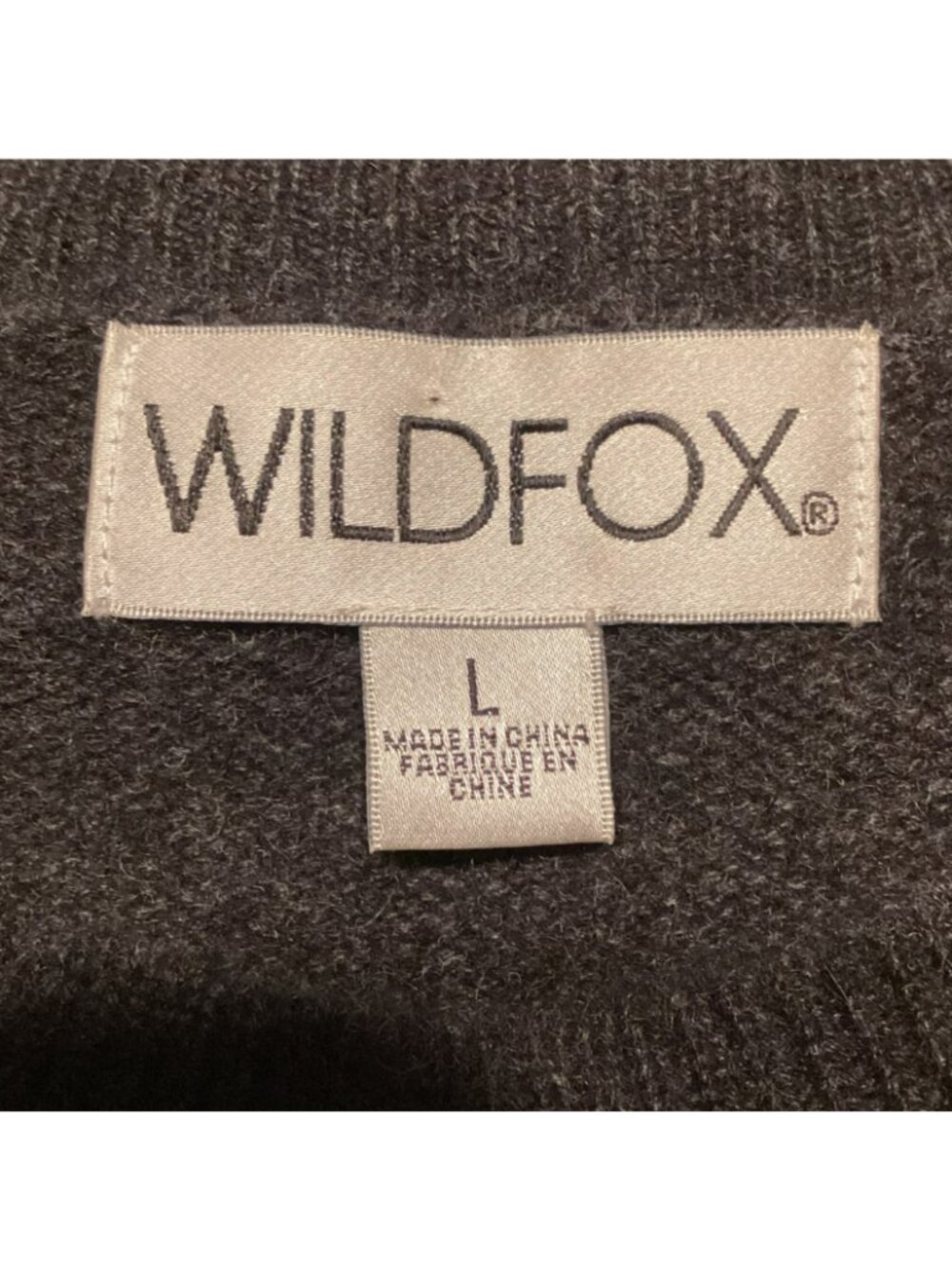 Wildfox Cashmere Womens Large Sweater Sequin Heart Design Gray - Picture 8 of 10